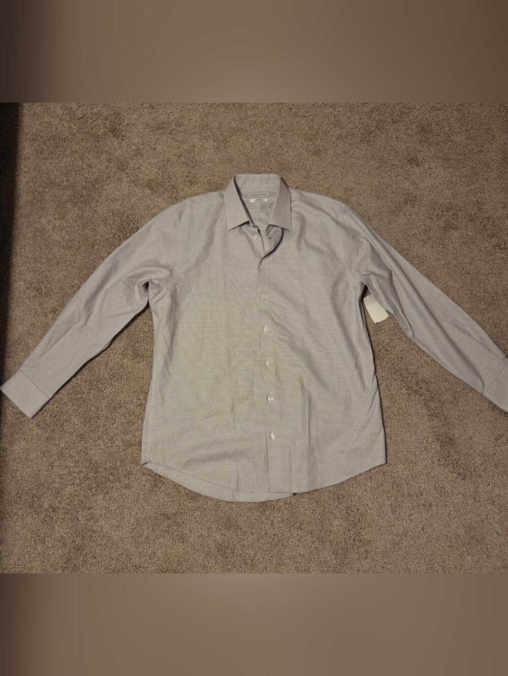 Nordstrom Pale Blue Micro-Check Dress Shirt